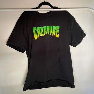 Creature brand X-Large black tee shirt